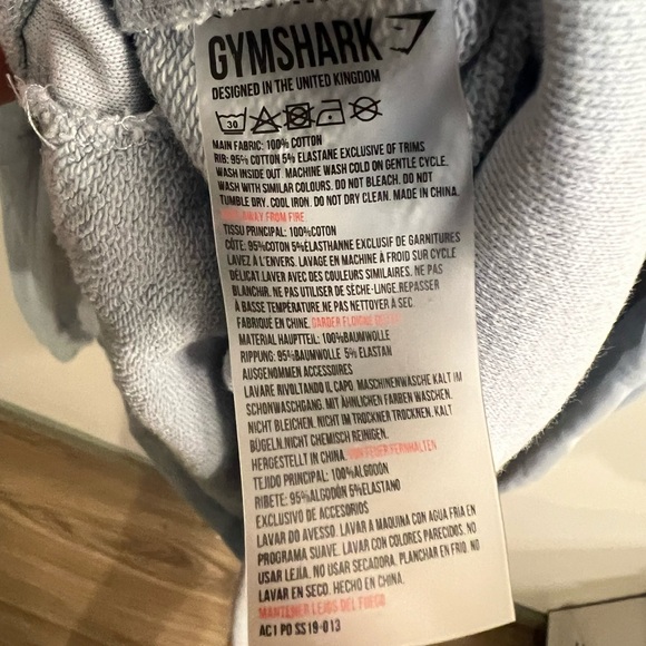 Gymshark - Full-Zip Hoodie - Light Blue - XL - Picture 3 of 7